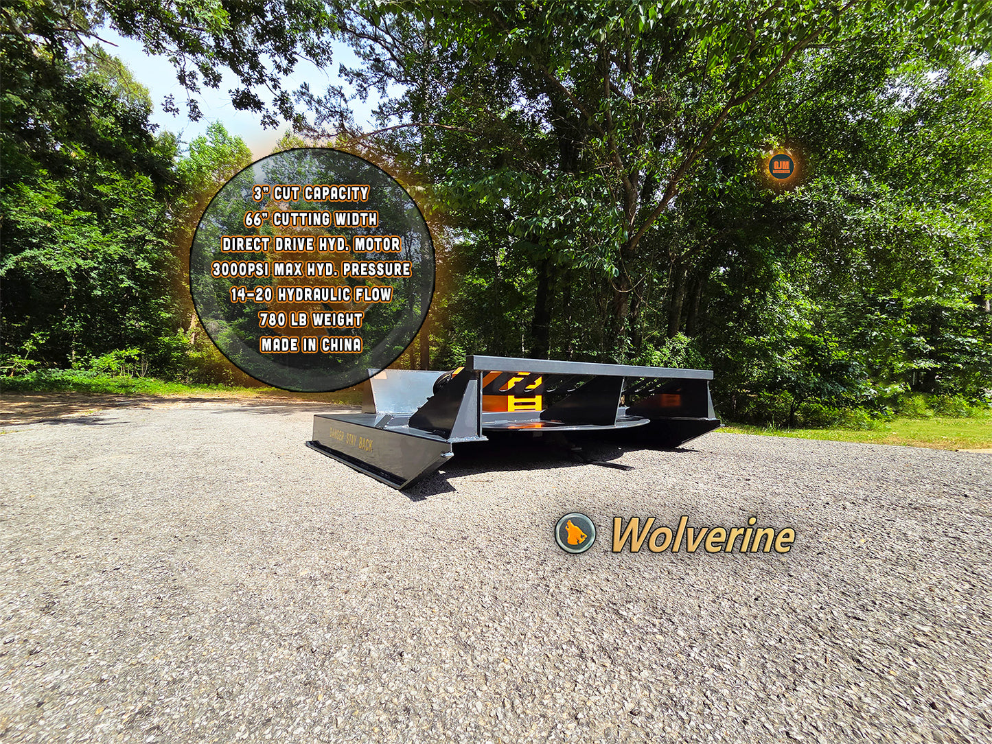 Wolverine BC-13-72W 66" Skid Steer Brush Cuttter