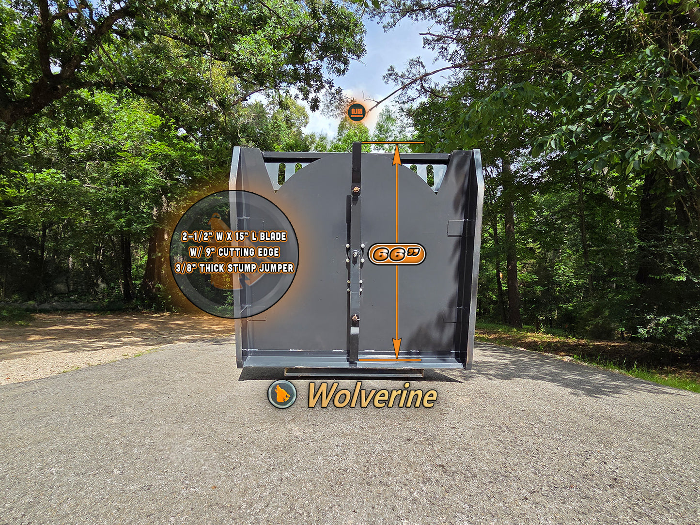 Wolverine BC-13-72W 66" Skid Steer Brush Cuttter