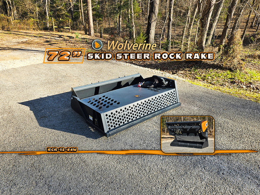 Wolverine RCR-12-84W 72" Skid Steer Rock Rake