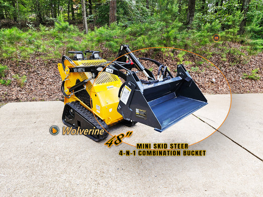 Wolverine 48" Mini Skid Steer 4-n-1 Combination Bucket