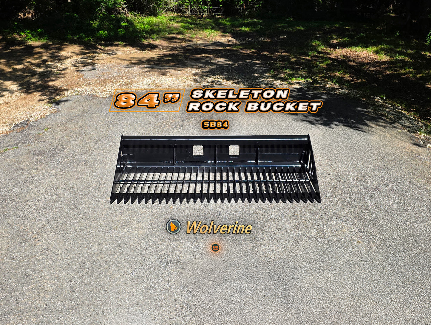 Wolverine SB84 84" Skeleton Rock Bucket