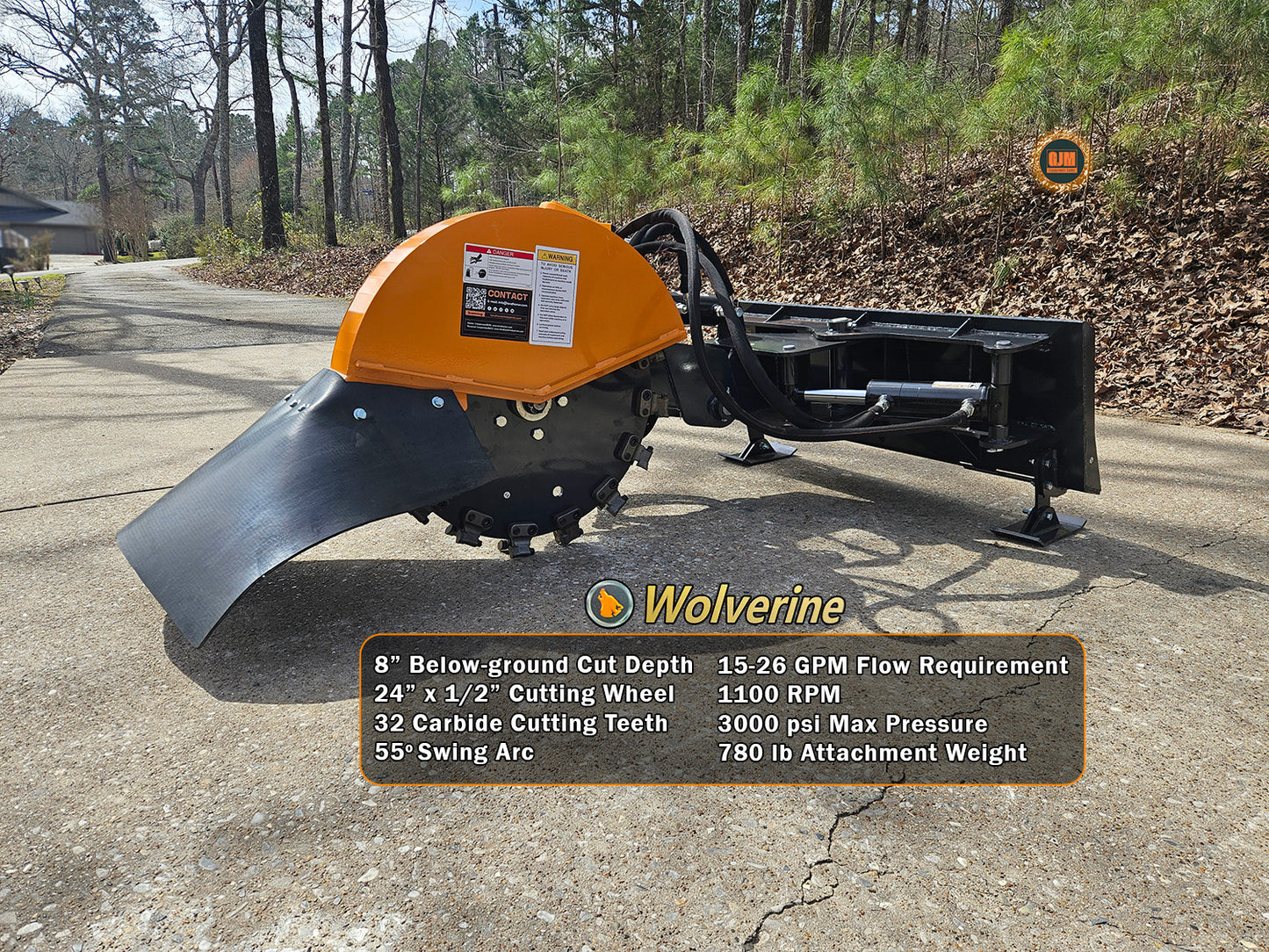 Wolverine SG-13-08D Skid Steer Stump Grinder