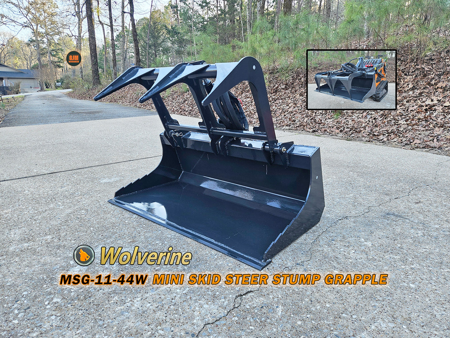 Wolverine MSG-11-44W Mini Skid Steer Stump Grapple