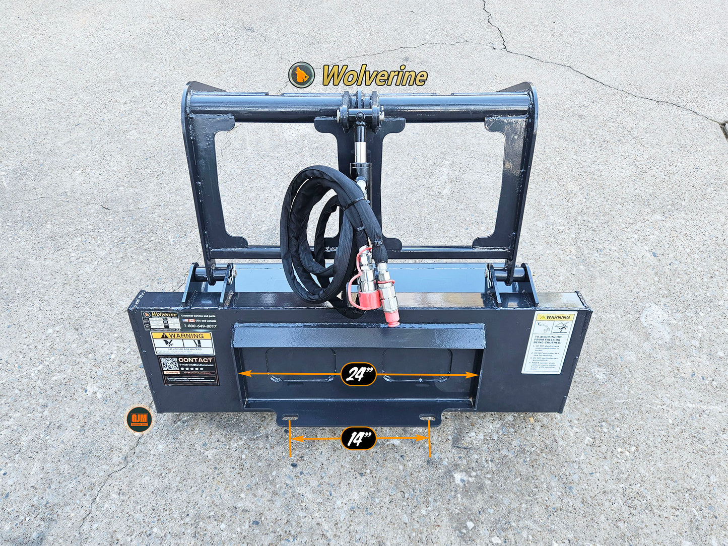 Wolverine MSG-11-44W Mini Skid Steer Stump Grapple